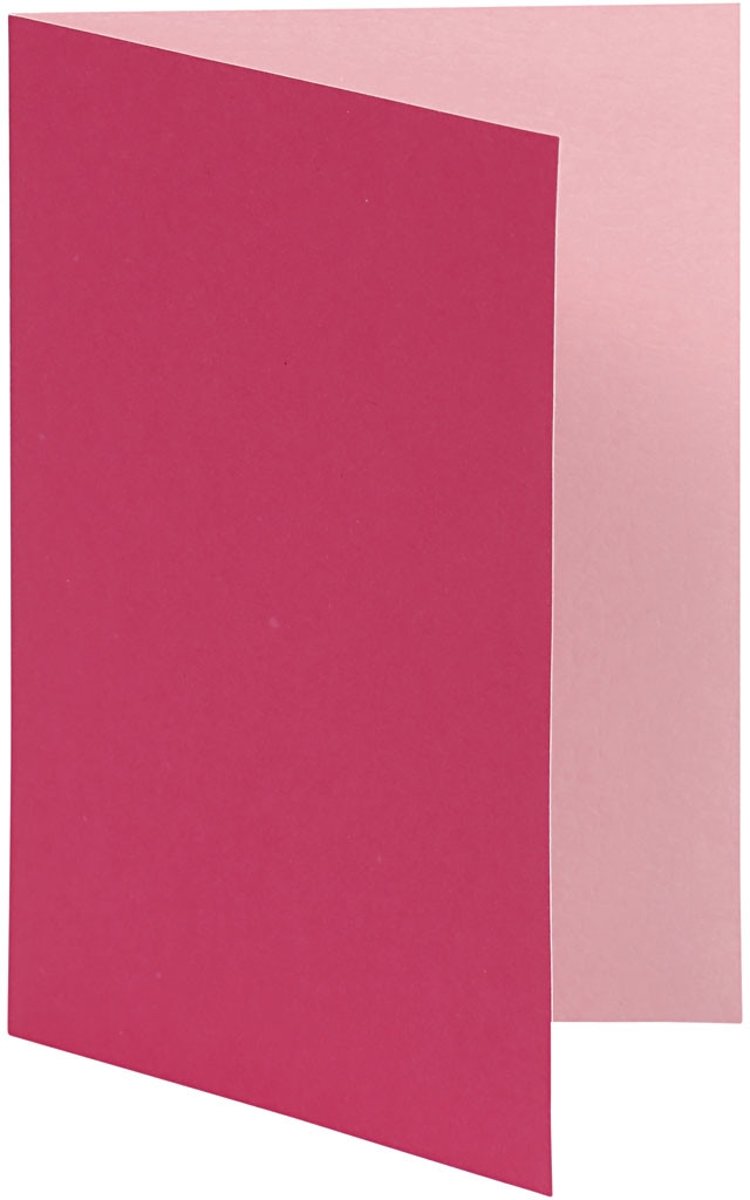 Kaart, roze, afm 10,5x15 cm,  250 gr, 10stuks [HOB-216009]